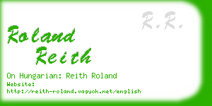roland reith business card
